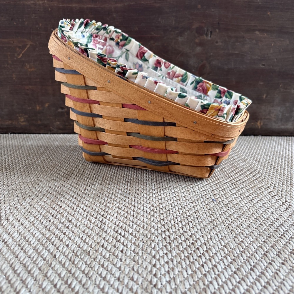 Longaberger 1995 Woven Traditions Small Vegetable Basket Liner & Protector